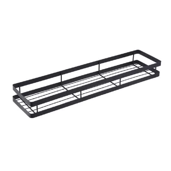 Higiene Cozinha Prateleira de Parede Armazenamento Organizador Prateleira Prateleira para Especiarias Punch Free Storage Rack Silver Guardrail Esgesg17394