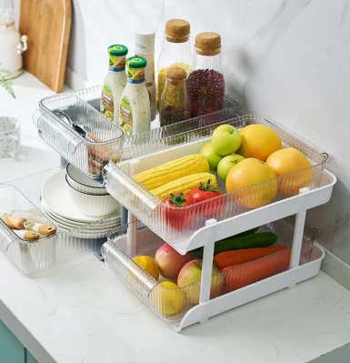 Organizador de mesa multifuncional para temperos para gaveta, bancada multicamada, armazenamento de suprimentos de cozinha